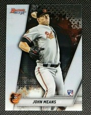 2019 Bowman's Best John Means RC #55 Rookie Baseball Card. rookie card picture