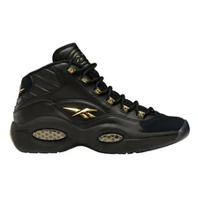 Reebok Question Mid Allen Iverson 'Black Gold' Basketball Shoes Sneakers H01308