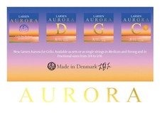 New Larsen Aurora Cello Strings Set 1/2 Size