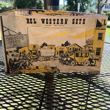 Vintage Rel Plastics Corp. Toy Western Set in Box