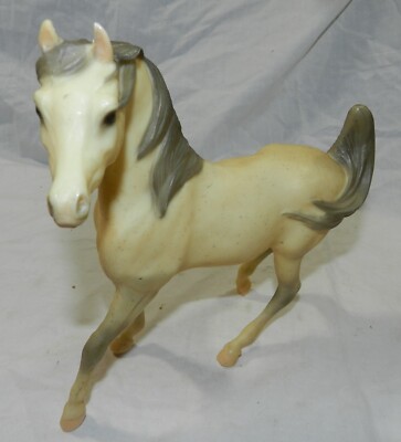 Vintage Breyer Prancing Horse - White with Gray mane and Tail - about 7.5'' long