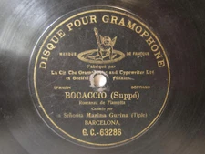 78rpm MARINA GURINA sings Boccaccio (Suppe) - G&T BARCELONA 1902