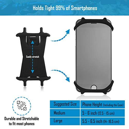 TeamObsidian Bike Phone Holder, Motorcycle L, Standard Mount - Black 