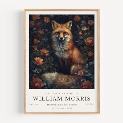 POSTERS EMPORIUM Fox by William Morris - Exhibition Vintage Art Poster Print
