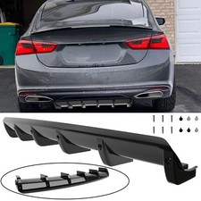 Gloss Black Rear Bumper Diffuser Lip Spoiler Splitter Kit For Chevrolet Malibu