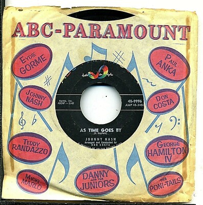 Johnny Nash As Time Goes By / The Voice of Love 45 PLAY TESTED 