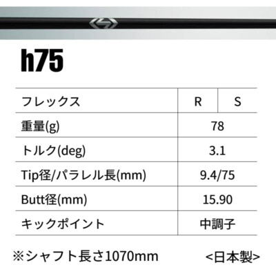 GRAPHITE DESIGN RAUNE h75 フレックスS GRAPHITE DESIGN Golf Japan 2024 RAUNE h75 for HYBRID