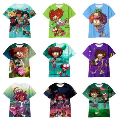 Cosplay Amphibia Anne Sprig 3D T-Shirts Adult Kids Sports Fitness Top Tee Shirts