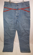 Vintage Marithe Francois Girbaud Jeans Mens 40Mx34 Jean Taped Red Denim Baggy