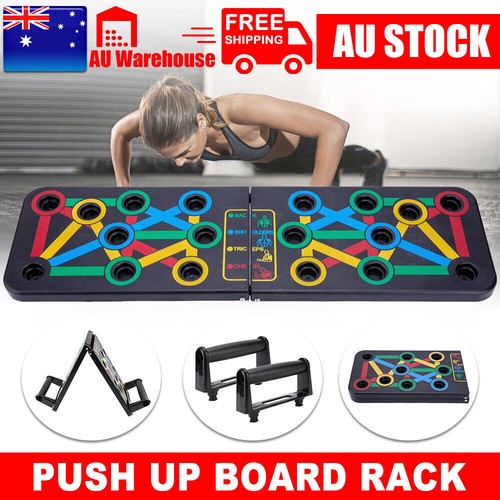 Foldable Push Up Board Rack Training Gym Exercise Pushup Exercise Stand ...