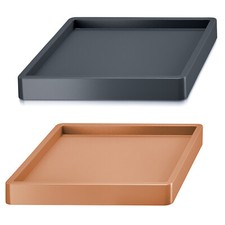 Sottovaso quadrato bordo per trattenere l'acqua con ruote  360° plastica