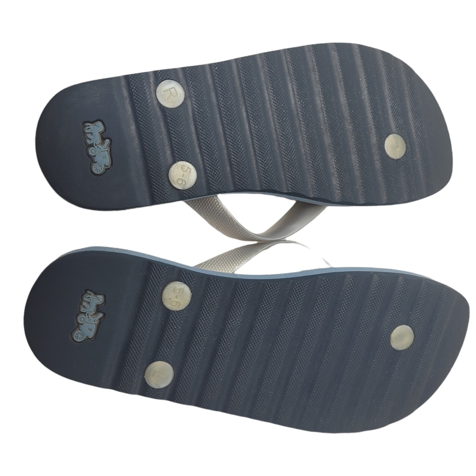 Coach Women Pink Rose’s Summer Thong Sandals Size 5B … Gem