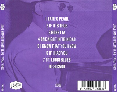 LIONEL HAMPTON PRESENTS EARL FATHA HINES NEW CD
