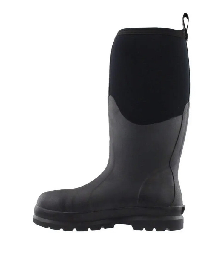 Muck Boots Chore Classic Tall Steel Toe Men's Rubber Work Boot, Black