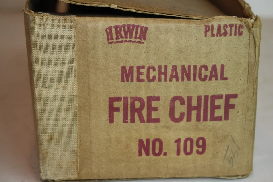 Irwin 1948 Chrysler Windup Fire Chief Car with Original Box, Read - Image 4 of 4