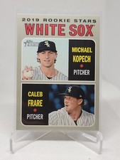 2019 Topps Heritage Michael Kopech Caleb Frare White Sox Rookie Stars #7 B5A