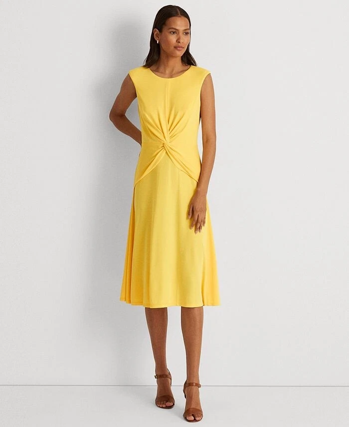 Basic yellow cheap dress