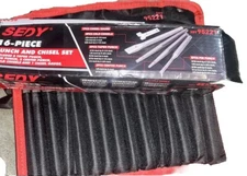 Sedy 16pcs Punch And Chisel Set With Cloth Roll Up Storage Pouch✨