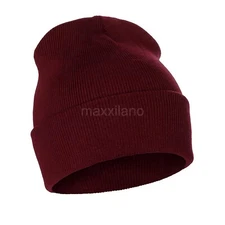 Beanie Hat Cap Plain Knit Ski Skull Cuff Winter Warm Slouchy Men Women Solid New