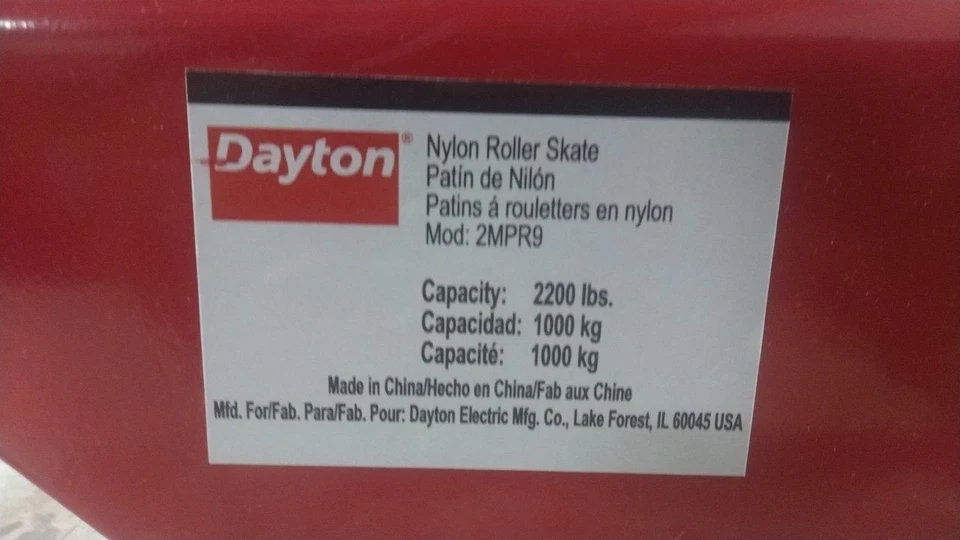 Rodillo de máquina Dayton 2MPR9 17 pulgadas placa superior L 2.200 lb capacidad de carga Foto 2 de 4