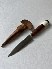 Gaucho Boot Knife Argentina Stainless Steel w/ Sheath   Hand carved Handle Blade