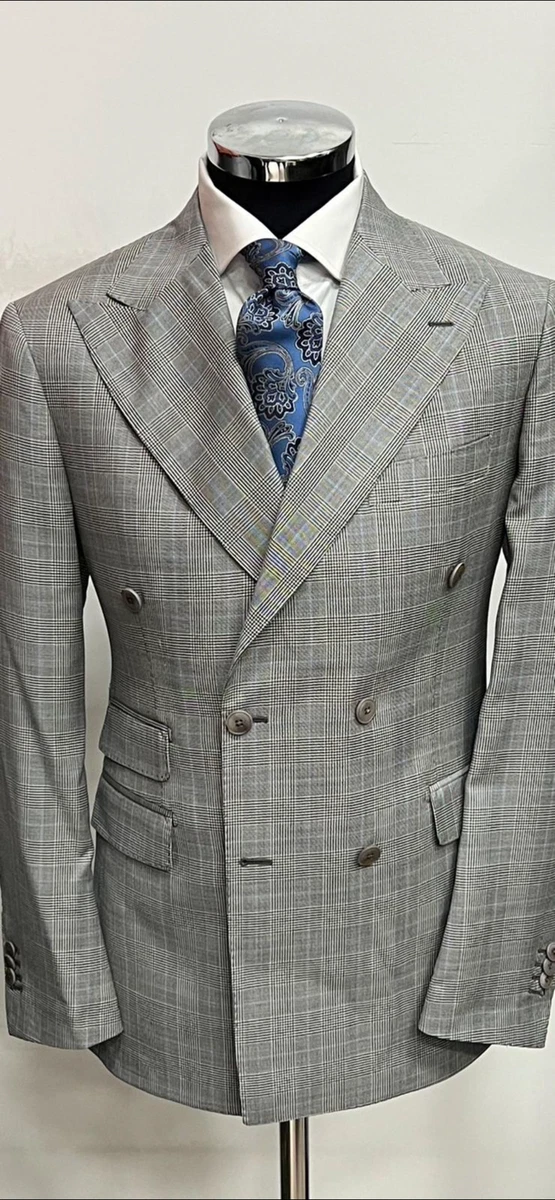 Plaid double breasted suit sale