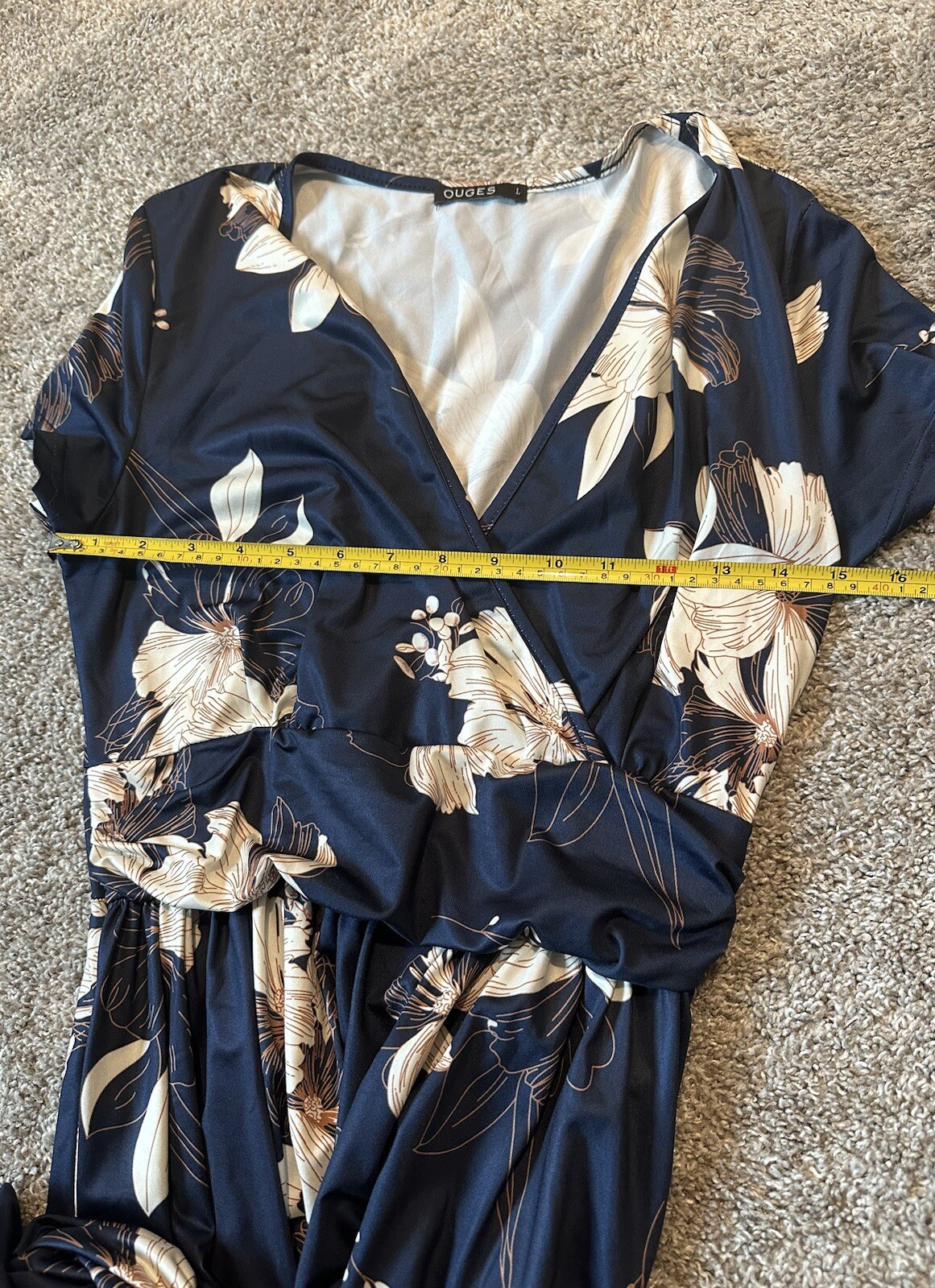 OUGES Dress Navy Blue Large Pre-owned - image 4