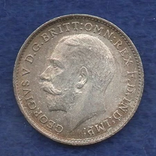 1911 1919 Three Pences 3D Solid Silver Royal Mint Maundy Money KGV Old Antique