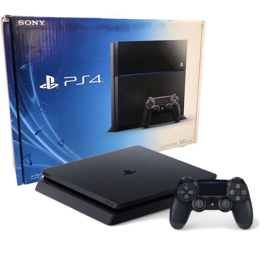 Sony PlayStation 4 PS4 - 500GB - Black Console - Very Good Condition  858350004700