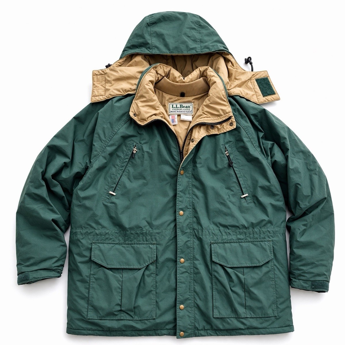 Vintage LL Bean Maine Warden Parka L Down Gore Tex USA Hunting
