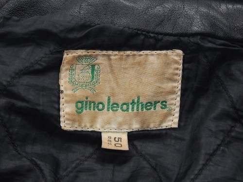 Chaqueta De Colección Años 90 Cuero Gino Motociclista Negra Cuero Resistente a la Clima Para Hombre Talla 50 - Imagen 7 de 12