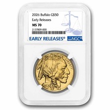 2026 1 oz Gold Buffalo MS-70 NGC (Early Releases) 4246.75 per troy oz
