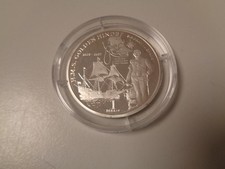 SOLOMON I. 2009 - 1 Dollar in Silber, PP - SCHIFFE Golden Hinde -  Drake