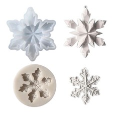 Reusable Silicone Snowflake Mold For Baking And Seasonal Decoration