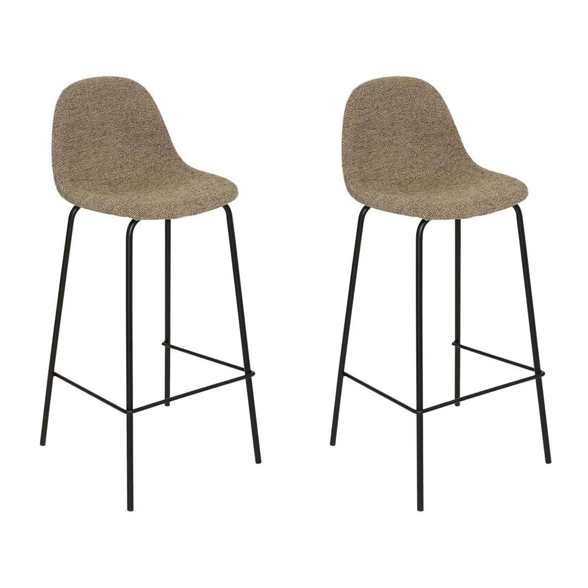 Tabouret de bar moka 96cm Vladi en lot de 2 pour mange-debout et îlot de cuisine