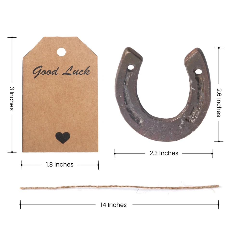 10/20/40 pcs Lucky Horseshoe Mini Decor Wedding Favors for Guests Vintage Metal - Image 2 of 4