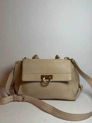 Salvatore Ferragamo Sofia Gancini Satchel Pebbled Leather