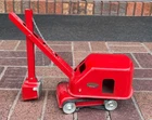 Vintage TONKA TOYS, red steam Shovel , pressed Steel