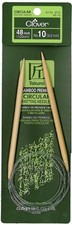 Clover Takumi Bamboo Circular 48-Inch Knitting Needles, Size 10