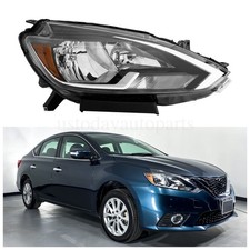 Fits 2016-2019 Nissan Sentra Headlight Headalamp Halogen Passenger RH