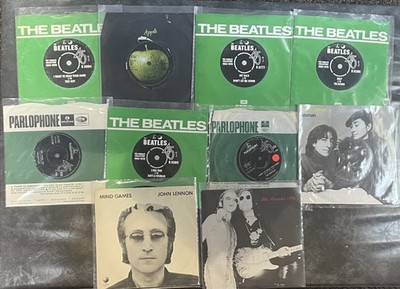 The Beatles Harrison Lennon Elton John - 7'' Singles x10 - Mind Games Help Fine