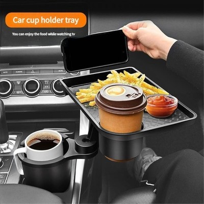 Car Drink Holder Tray Not Slip Surfaces Easy Install Small for Snacks Phone