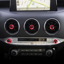 Adatto per Kia Stinger 2018-2023 Regolatore Rosso in Alluminio Radio Mascherine Clima