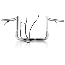 Prewired Electra Glide 10" Handlebar Ape Hanger for 2016-2023 FLHT FLHX Chrome