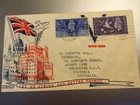 GB STAMPS RARE FIRST DAY COVER 1946 VICTORY LONDON TO AUSTRALIA GENIALITY LTD