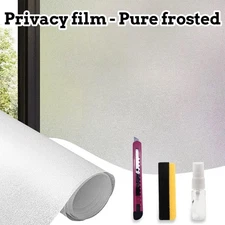 1 Count Window Privacy Film Frosted Glass Static Cling UV Sun Blocking Heat Cont