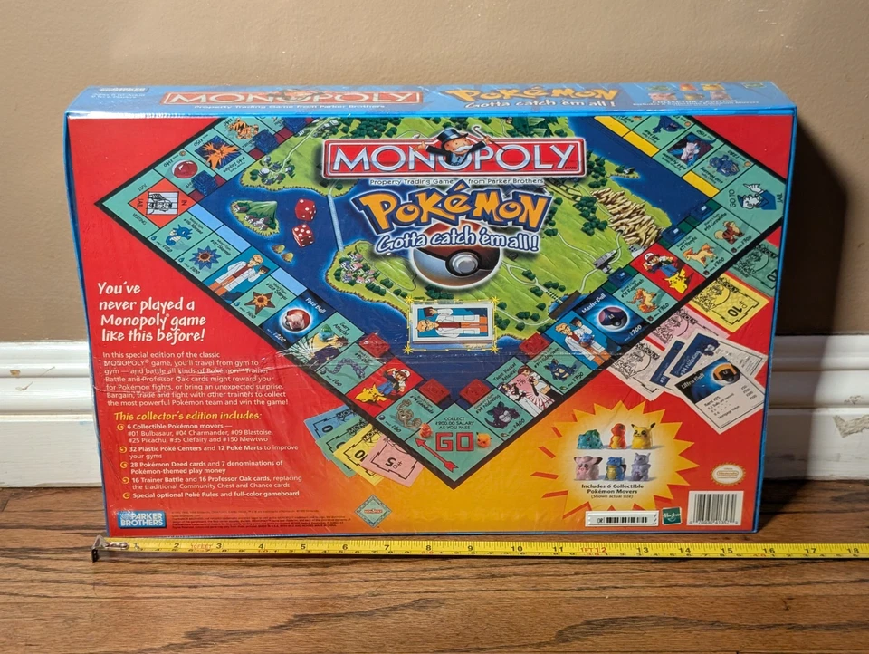 NEW Pokemon Collector's Edition Monopoly Board Game 1999 FACTORY SEALED - Image 2 of 4