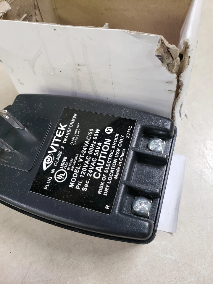 Fuente de alimentación Vitek Vt-24Vac/50, salida 24Vac, clasificación VA 50 Foto 2 de 3