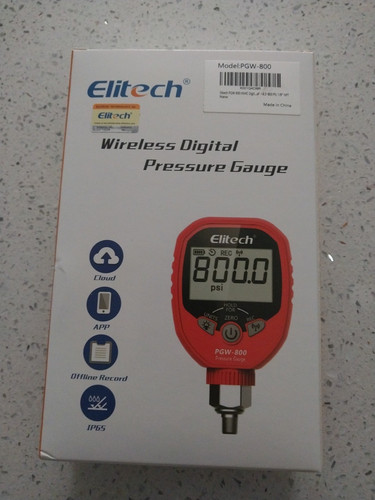 Elitech PGW-800 Wireless Digital Pressure Gauge 800psi Refrigeration HVAC Record