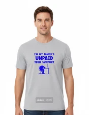 UNISEX MEN WOMENS TEE TSHIRT FAMILY TECH SUPPORT EMPLOYEE COMPUTER GEEK GIFT
